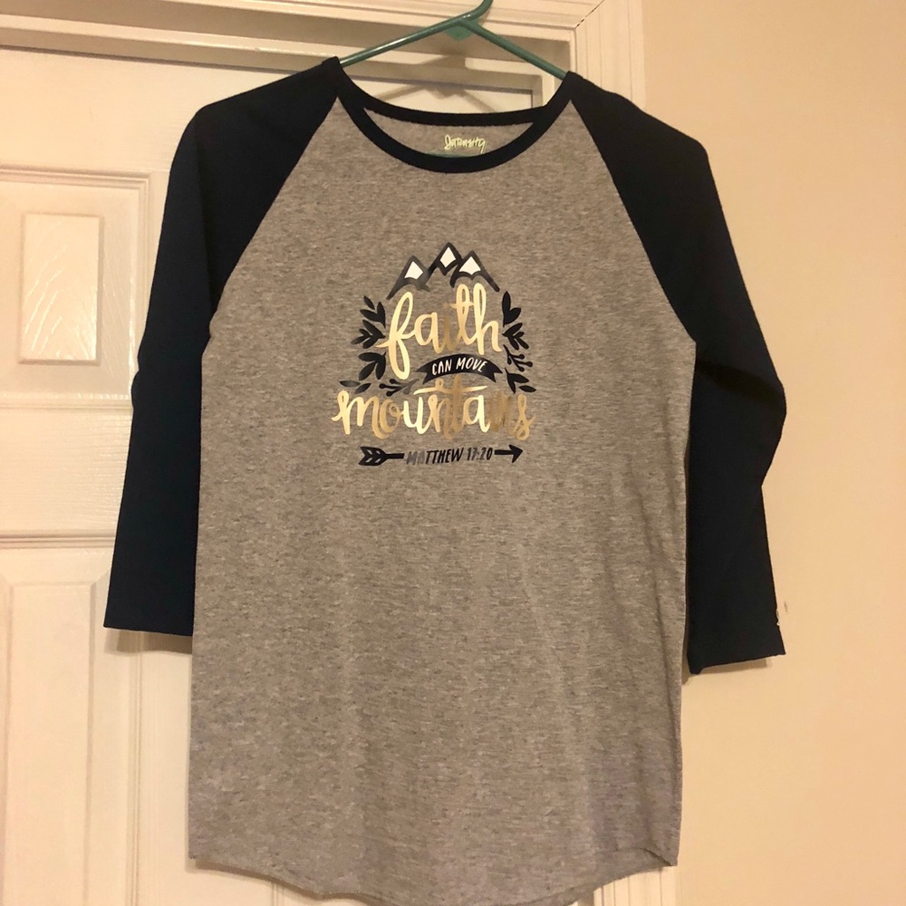 Faith Can Move Mountains Baseball Tee